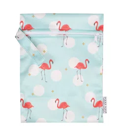Polka Tots Flamingo Printed Waterproof Reusable Diaper Bag-7