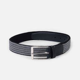 Peter England Men Striped Leather Belt-image-57