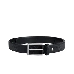 ROSSO BRUNELLO Men Black Textured Leather Belt-image-66