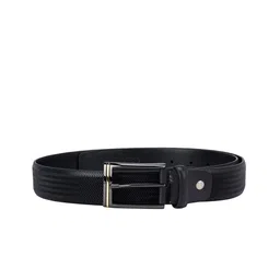 ROSSO BRUNELLO Men Black Textured Leather Belt-image-28