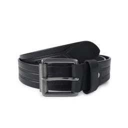 CIMONI Men Black Textured Leather Belt-image-58