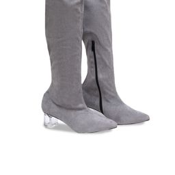 Sherrif Shoes Women Grey Regular Boots-image-13