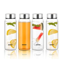 BOROSIL Transparent 4 Pieces Glass Water Bottles 750 ml-picture-44