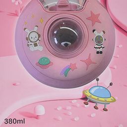K&U Kids Pink Space Girl Plastic Round Sipper Water Bottle - 500 ml-22