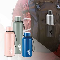 Milton Blue Aura 1000 Thermosteel 24 Hours Hot and Cold Water Bottle - 1.05 Litre-image-74