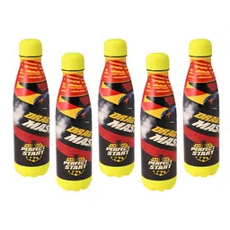 Kuber Industries Red & Black 5 Pieces Stainless Steel Printed Water Bottle 500 ml-85
