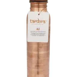 Tambra Copper-Toned Textured Pure Copper Jointless Water Bottle 1 ltr-image-93