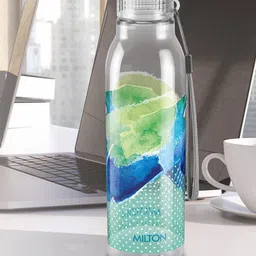 Milton Helix 1000 Pet Green Set Of 5 Printed Leak-Proof Water Bottle 1 Ltr Each-58