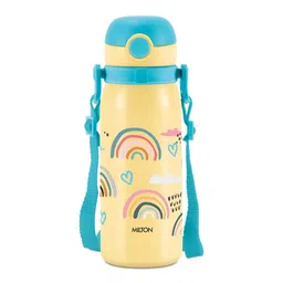 Milton Yellow Companion 450 Insulated Click Open Flip Lid Water Bottle with Straw 435ml-image-90