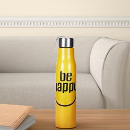 Living scapes by Pantaloons Yellow & Black Stainless Steel Water Bottle 750 ml-image-91