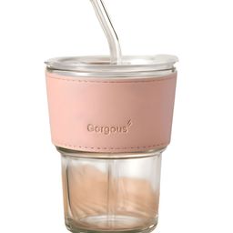 WELOUR Pink Single Glass Printed Water Bottle-31