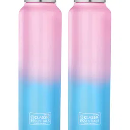 Classic Essentials Blue & Pink 2 Pieces Stainless Steel Water Bottles 1 L Each-image-15