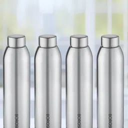 BOROSIL Easysip 4-Pieces Silver-Toned Bottle 750ml Each-25