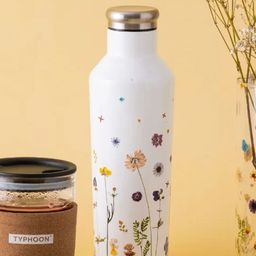 TYPHOON Pure White Botanics Printed Double Walled Water Bottle 500 ml-13