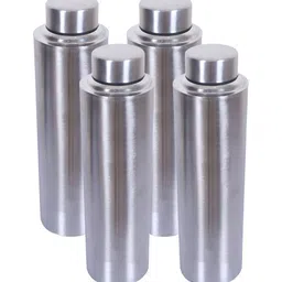 Kuber Industries Silver-Toned 4 Pieces Stainless Steel Single Wall Water Bottle 1.3L-image-98