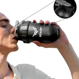 Xtrim Black Single Plastic Solid Water Bottle 700 ml-image-77