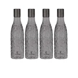 Kuber Industries Set of 4 BPA Free Round Ice Cut Plastic Refrigerator Bottles-2
