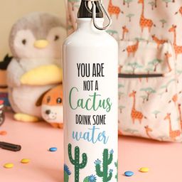 Indigifts You're Not A Cactus Printed Aluminum Water Bottle 750ml-50