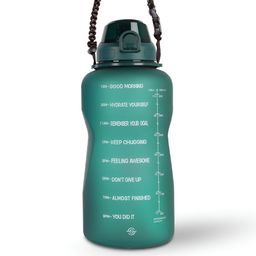 Solara Motivational Sipper Water Bottle, Hunter Green- 3.8Liter-101