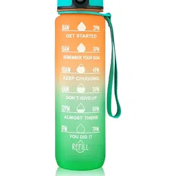 WELOUR Orange Plastic Printed Water Bottle 1Ltr-image-13