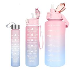 WELOUR Pink & Blue 3 Pieces Colourblocked Water Bottles 2 L-image-50