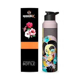 Speedex Grey & Blue Printed Stainless Steel Water Bottle 1L-6