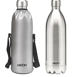 Milton Silver Duo DLX 1500 Thermosteel 24 Hours Hot & Cold Bottle with Bag 1.5 Litre image 3