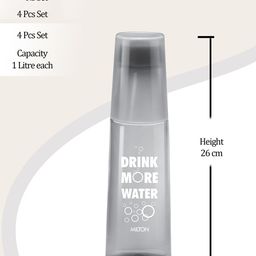 Milton Set Of 4 Assorted KIP SIP 1000 Pet Water Bottle - 1 Litre Each image 2