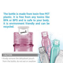 Milton Set Of 6 Name Tag Pet Water Bottles BPA Free 1 Litre Each image 2