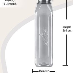 Milton Set Of 5 Assorted Prime 1000 Pet BPA Free Water Bottle 1 L image 3