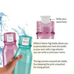 Milton Set Of 3 Name Tag 1000 BPA Free & Leak Proof Water Bottles 958ml Each image 4