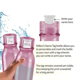 Milton Set Of 6 Name Tag Pet Water Bottles BPA Free 1 Litre Each image 4