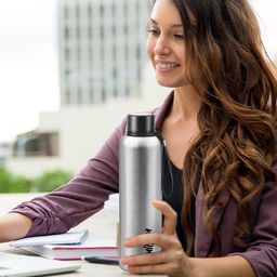 Milton Silver-Toned Aura 1000 Thermosteel Bottle 1.05 L-53