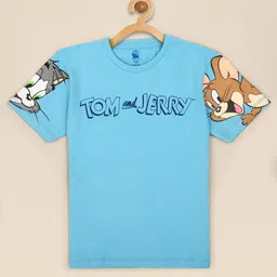 Kids Ville Boys Blue Tom & Jerry Printed T-shirt-image-23