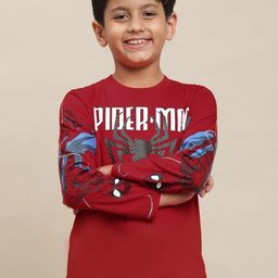 Kids Ville Boys Spiderman Printed Pure Cotton Tshirt-image-54