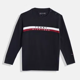Tommy Hilfiger Boys Brand Logo Pure Cotton Pullover Sweater-picture-50