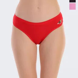POOJA RAGENEE Women Pack Of 3 Assorted Anti Bacterial Hipster Briefs-image-60