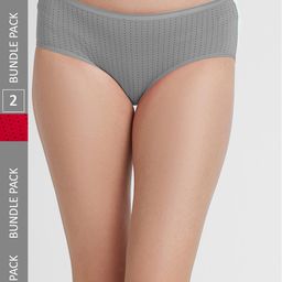 FashionRack Women Pack Of 2 Assorted Cotton Mid-Rise Hipster Briefs- 6048 _RLG-image-64