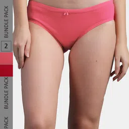 N-Gal Women Pack Of 2 Solid Hipster Briefs-image-69