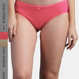 N-Gal Women Pack Of 2 Solid Hipster Briefs-image-63