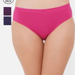 SOIE Women Full Coverage Solid and Printed Cotton Stretch Hipster Briefs (Pack of 3)-image-23