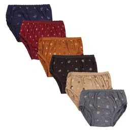 YELLOWDELIGHT Girls Pack Of 6 Printed Cotton Hipster Briefs-image-94