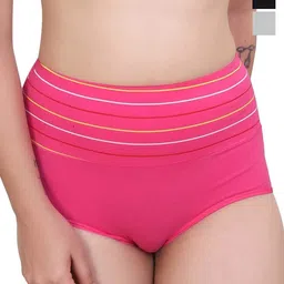 SHREE GANESH FASHION Women Pack Of 3 Cotton Striped High-Rise Hipster Briefs-picture-13