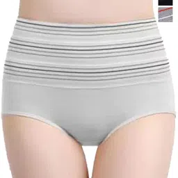 SHREE GANESH FASHION Women Pack Of 3 Striped Cotton High-Rise Hipster Briefs-image-72