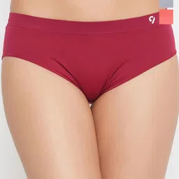C9 AIRWEAR Women Pack Of 3 Assorted Seamless Mid-Rise Hipster Briefs-image-30