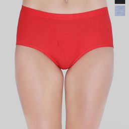 PLUMBURY Pack Of 3 Anti-Microbial Seamless Hipster Briefs-image-38