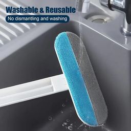 clyton Multifunctional 4 in 1 Screen Brush With Extended Handle - Mesh Cleaning Brush for Windows and Mosquito Nets - Double Sided Cleaner image 3