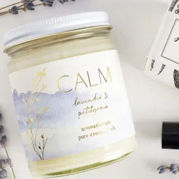 Aromatic Fables White Calm Tranquility Lavender Scented Jar Candle-55