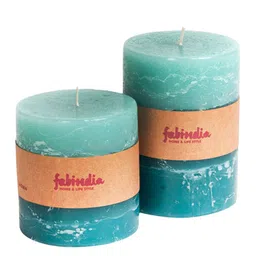 Fabindia Green Jasmine Scented Pillar Candle-image-40