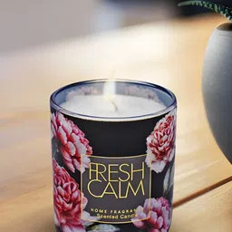 Kookee Black & Red Printed Lead-Free Wick Soy Wax Scented Glass Jar Candle-1